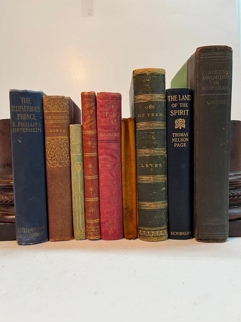 Collection of Older Novels and Poetry Books: Titles include "Alice's Adventure in Wonderland" and "The Witch's Head." From the estate and lifelong collection of William Garrett Hodges (1946-2014). Hodges was a Virginia-ba