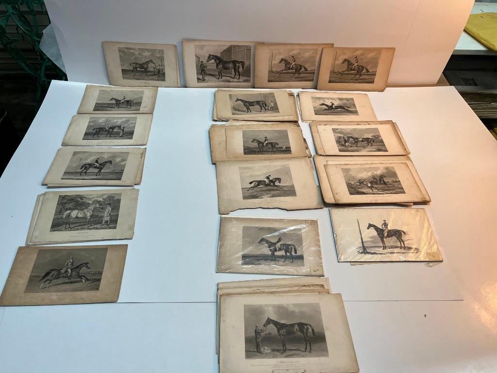 Collection of Antique Race and Sport Horse Prints (1 of 8)