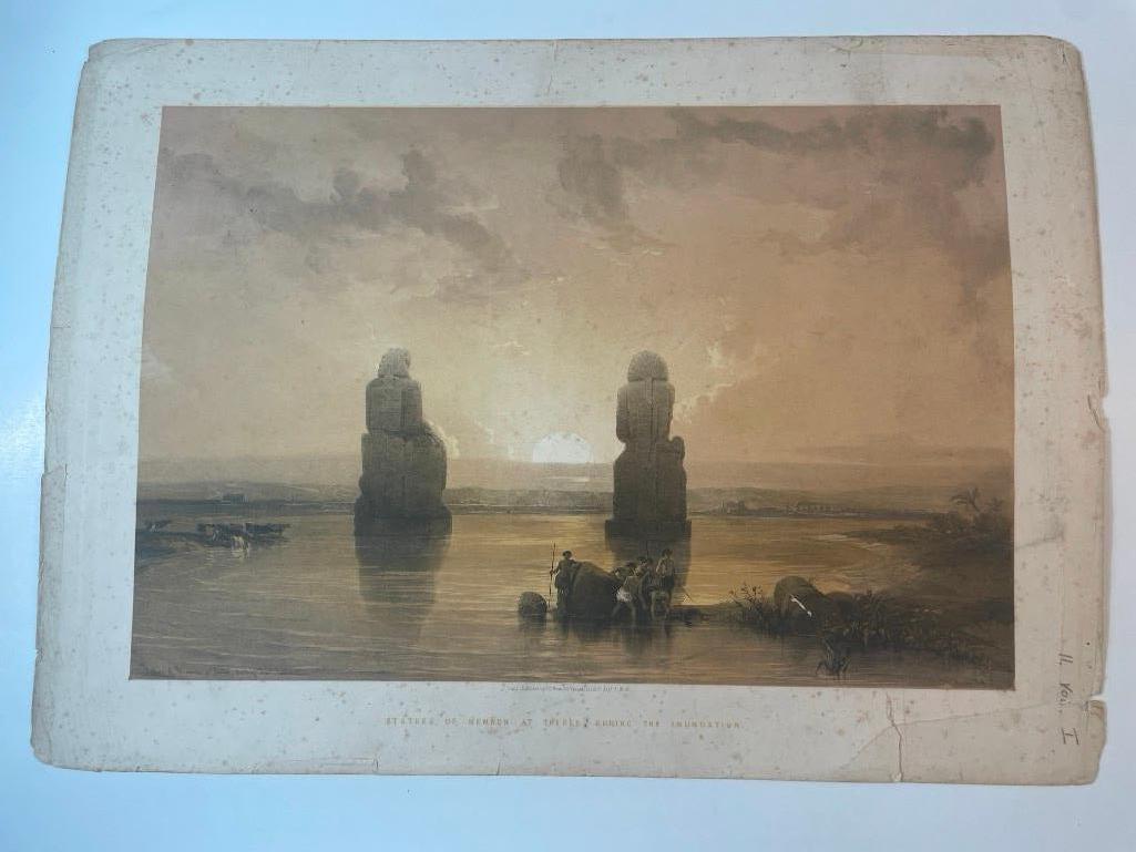 State Of Memnon At Thebes, During The Inundation By David Roberts R.A. (British, 1796-1864) (1 of 4)