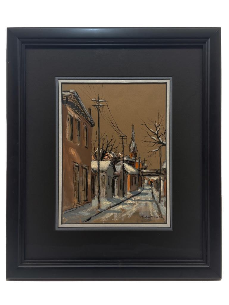 A Robert Fabe (1917-2004) Original Cincinnati Street Tempera Painting (1 of 3)