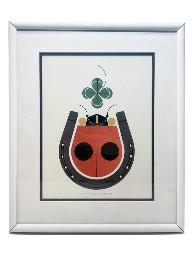 A Charley Harper (1922-2007) Signed "Lucky Ladybug" Serigraph (1 of 2)