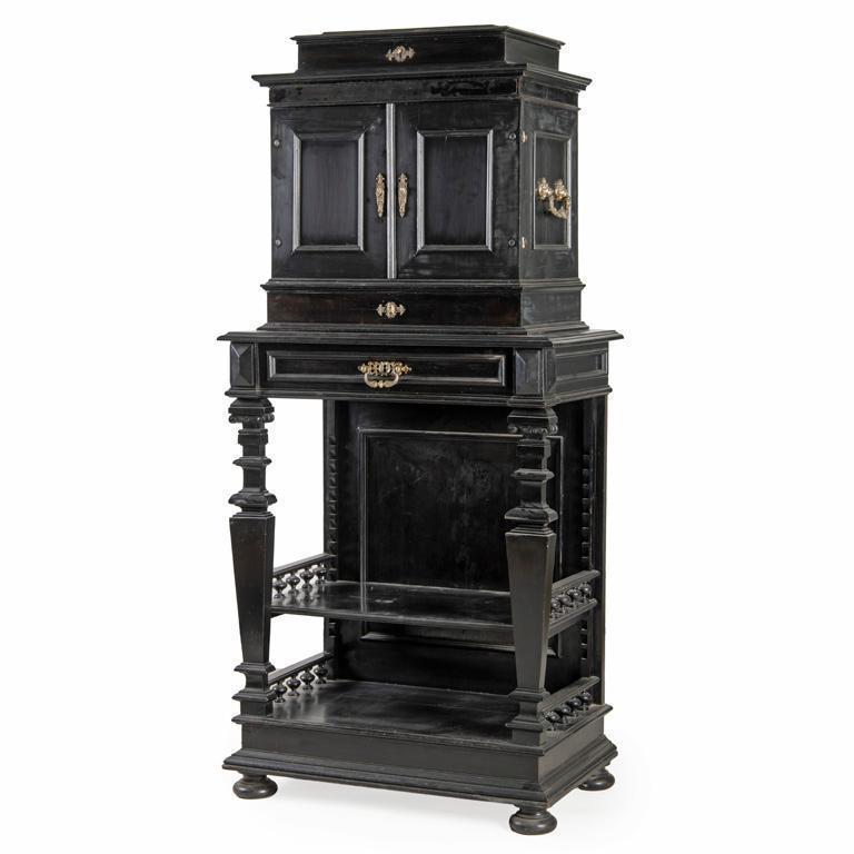 A Continental Baroque Paint Decorated Cabinet on Stand (1 of 7)