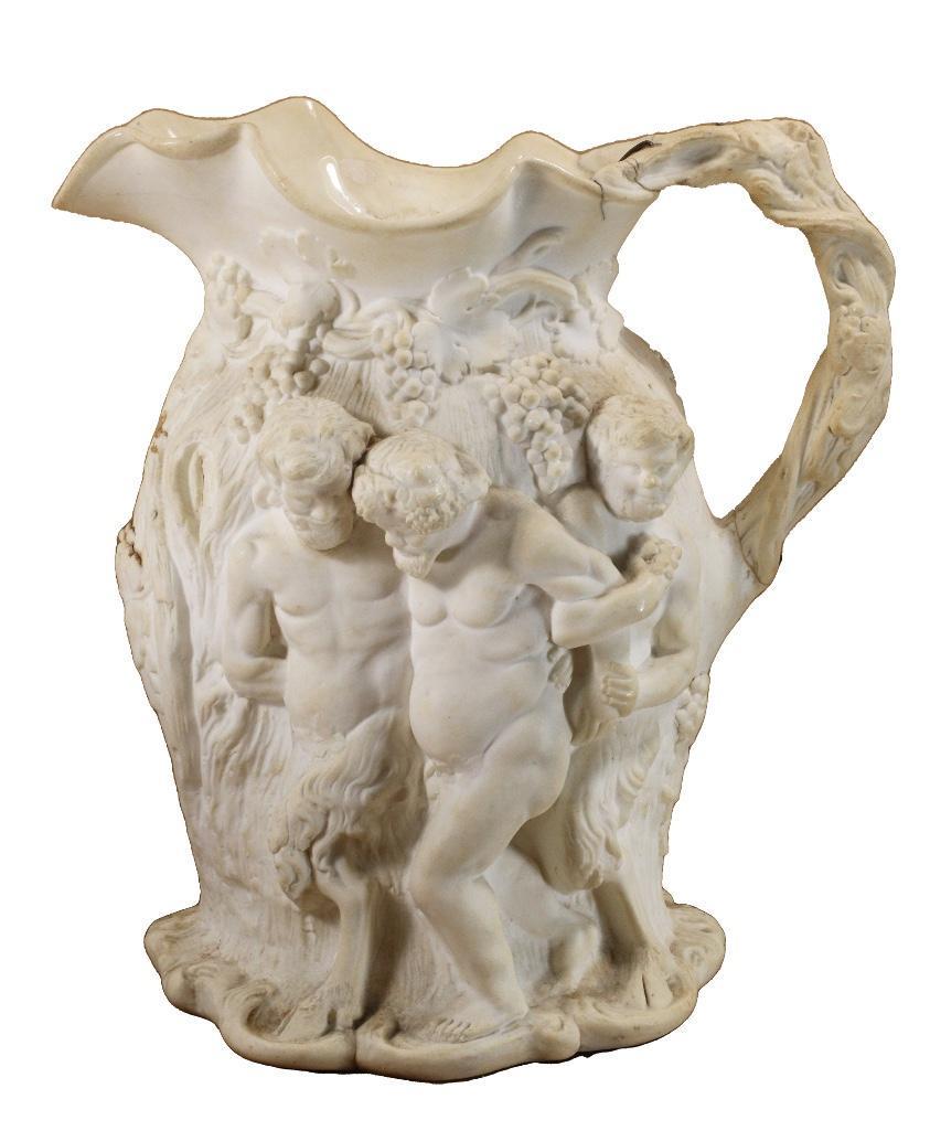 An English Drabware Bacchus Jug (1 of 6)