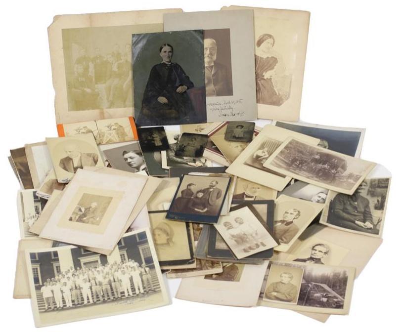 A Large Lot of Antique Photographs, Tintypes, Carte de Visite (1 of 3)