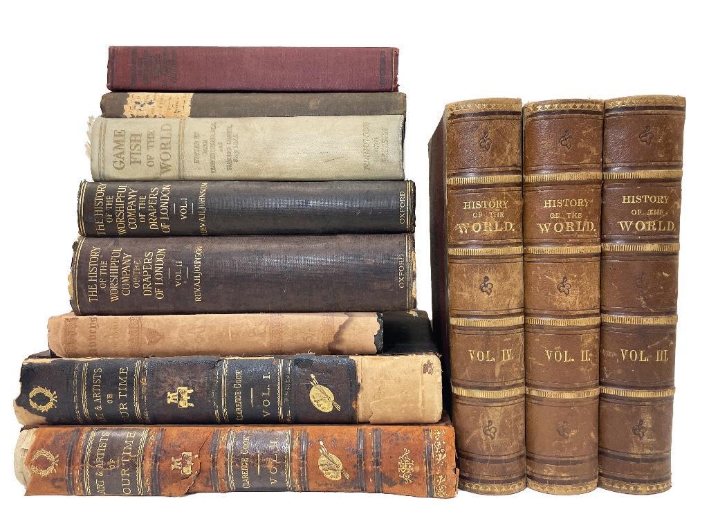 A Lot of Antique World Travel and Art Books (1 of 5)