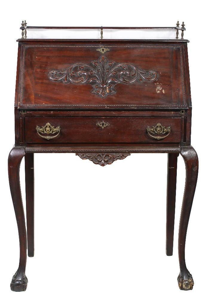 An Antique Classical Style Mahogany Secretary Desk (1 of 5)