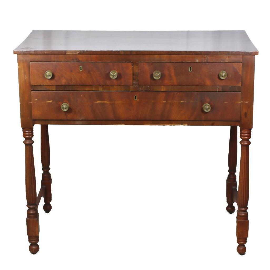An Early 19th Century Burled Walnut Hall Table (1 of 5)
