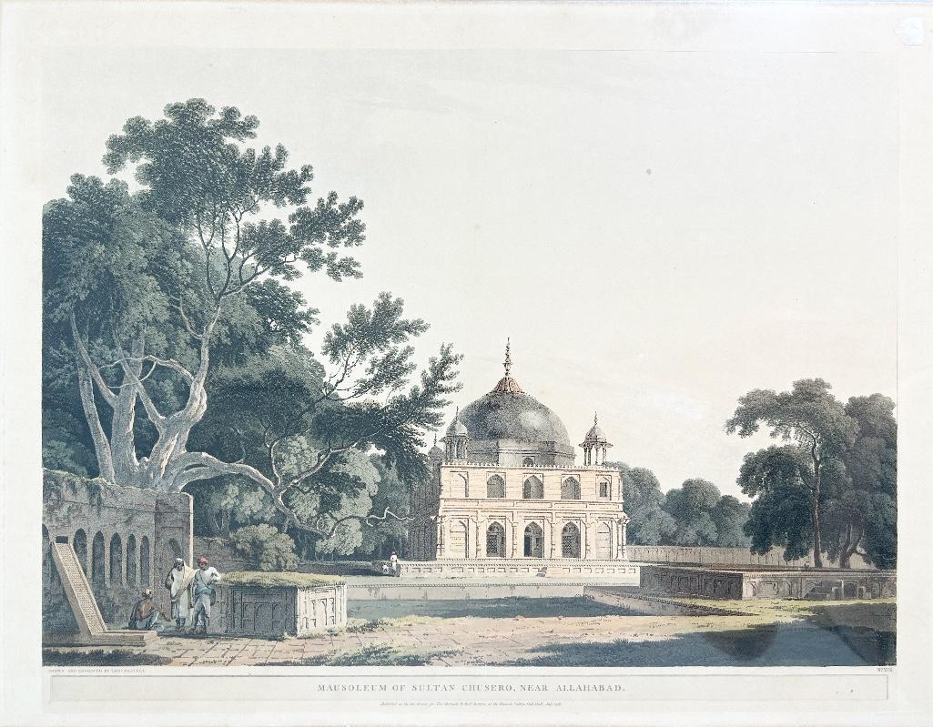 Thomas Daniell (1749-1840) and William Daniell (1769-1837) Mausoleum of Sultan Chusero Aquatint (1 of 2)