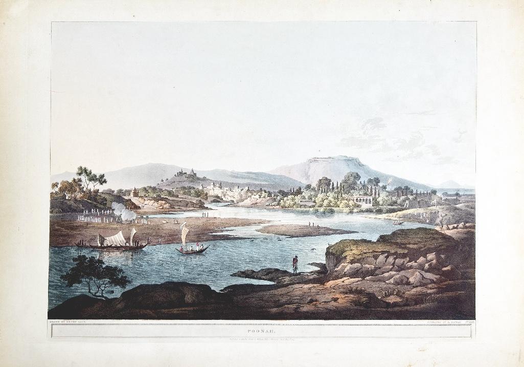 Henry Salt (British 1780-1827) Poonah Aquatint (1 of 2)