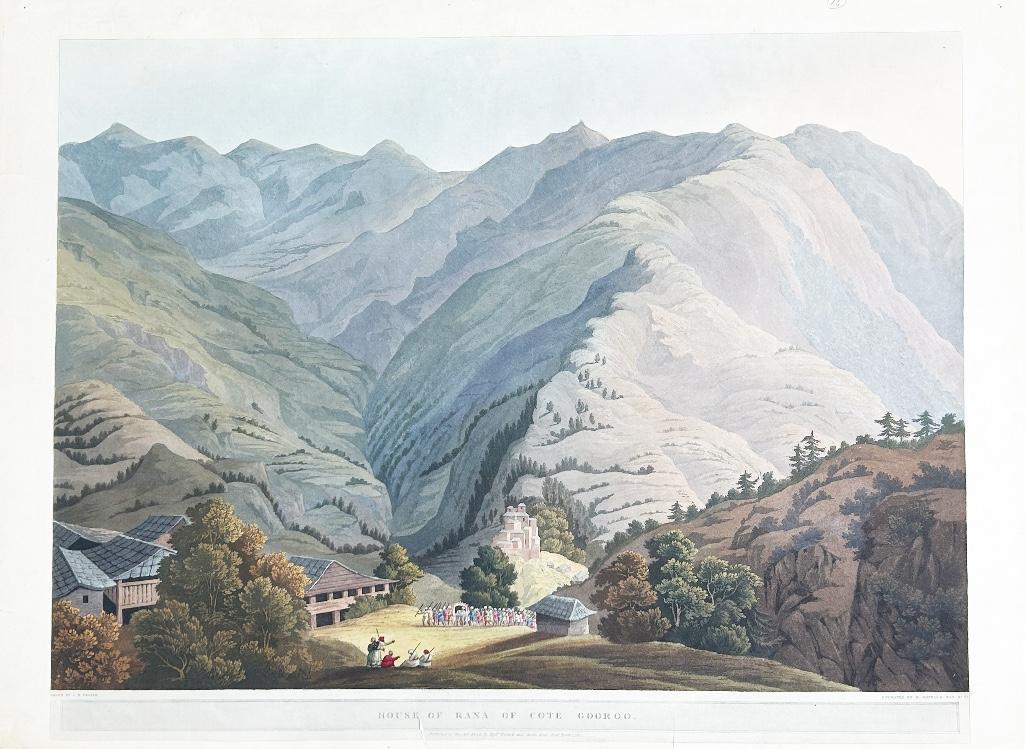 Fraser, James (British, 1783-1856) 'Baillie House of Rana of Cote Gooroo' Aquatint (1 of 2)