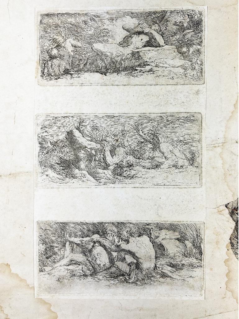 Salvator Rosa (1615-1673) Small Trilogy Folio Engraving (1 of 1)