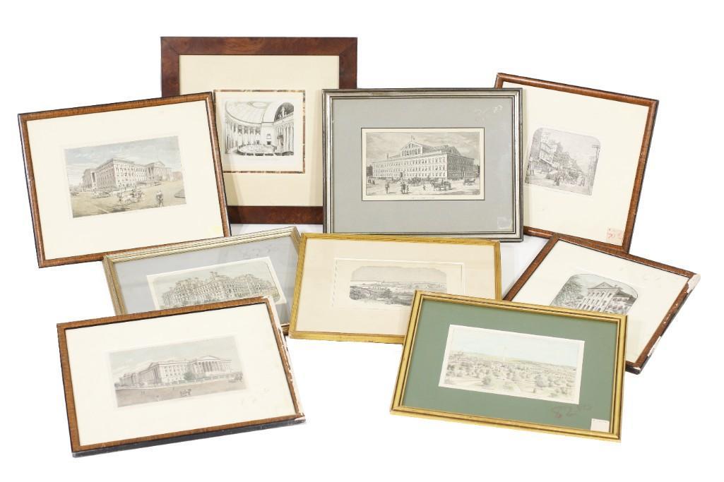 A Collection of Antique Washington D.C. Framed Engravings (1 of 5)