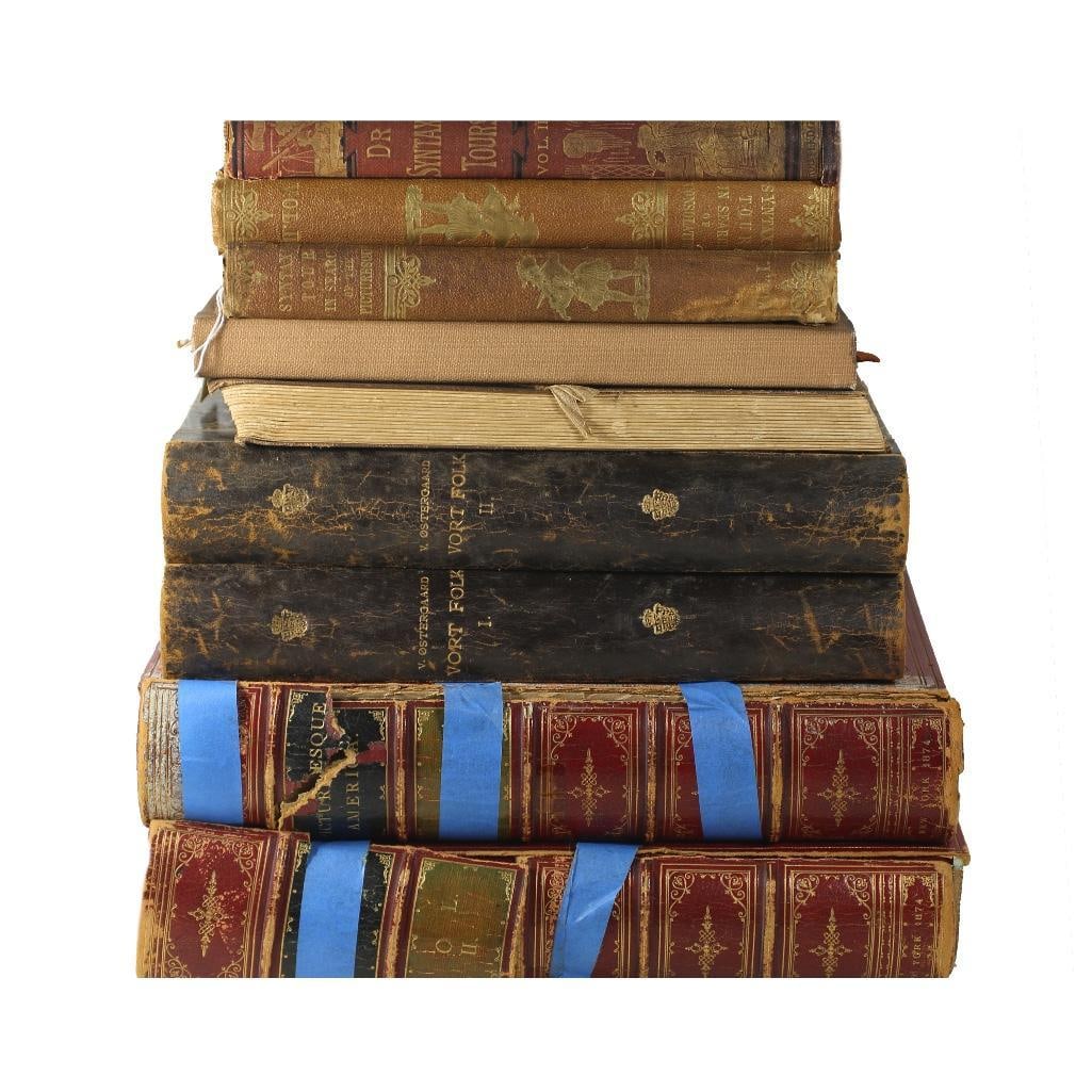 Various, mostly 19th/early 20th centuries. A collection of nine books including 'Picturesque (1 of 9)