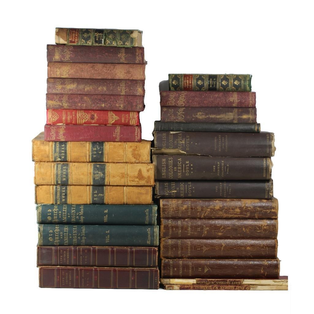 Collection of 20+ antique books including Birds of Lothian by William P. Turnbull and Curiosities of (1 of 4)