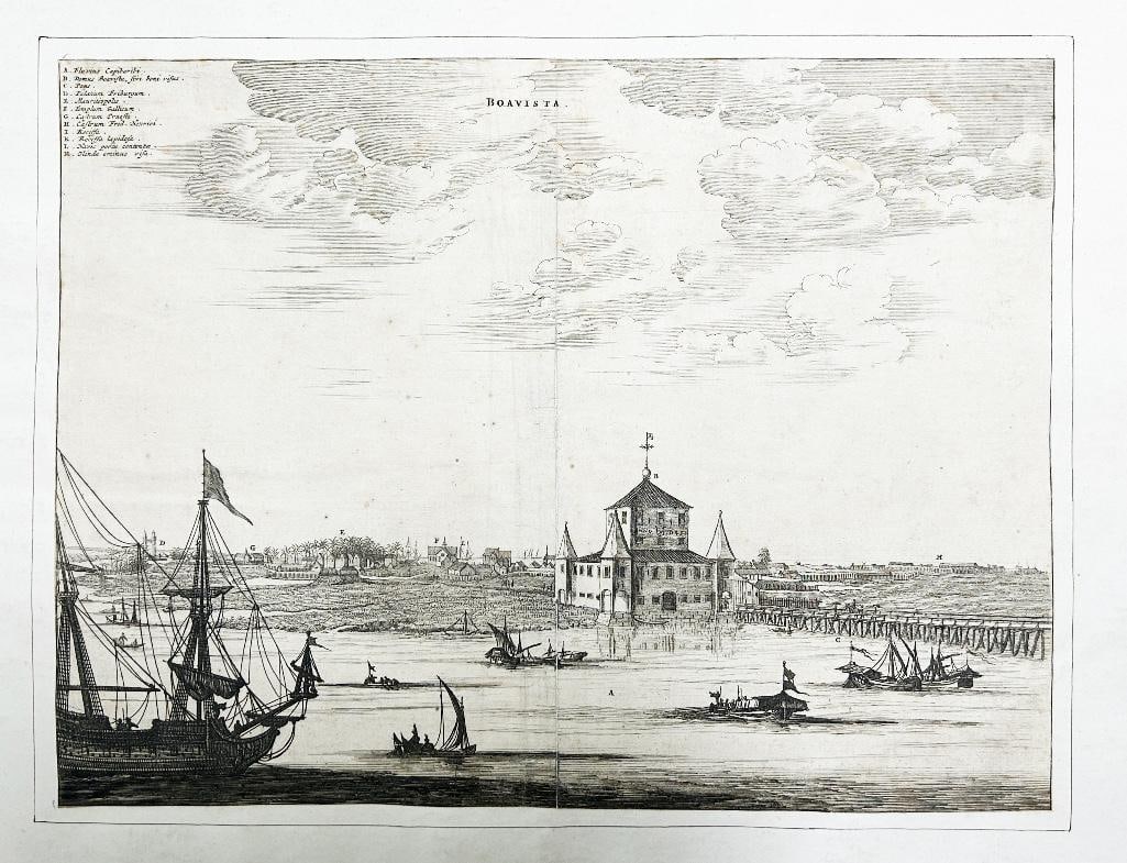 Copper plate engraving, 1671. Attributed to John Ogilby (1600-1676) and Arnoldus Montanus (1625? - (1 of 1)