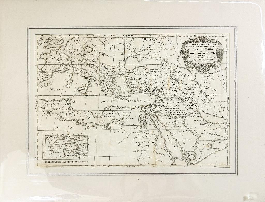 17th century. Geographiae Sacrae ex Veteri, et Novo Testamento Desumptae Tabula Prima, quae Totius (1 of 2)