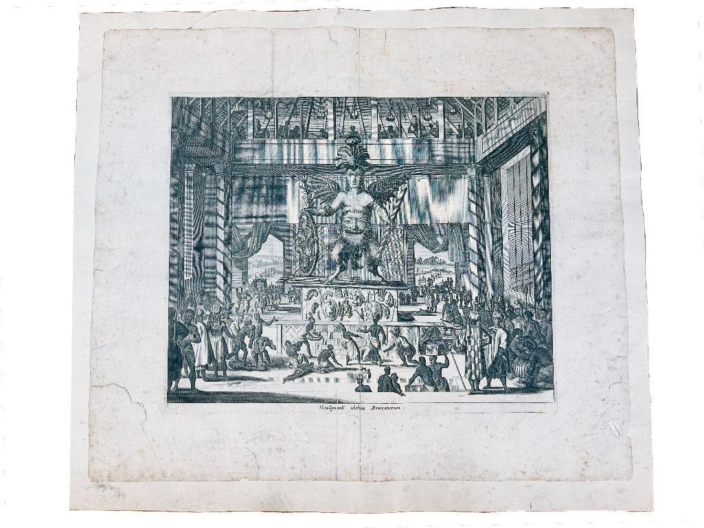 England, 17th century. John Ogilby (1600-1676). Printed in London, 1671.  An execptional intaglio (1 of 2)