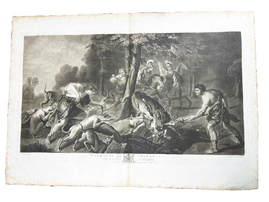 England, 18th century. A fine mezzotint after Rubens on laid paper with large armorial watermark,: England, 18th century. A fine mezzotint after Rubens on laid paper with large armorial watermark, circa 1781, John Boydell, Corpus Rubenianum XVIII.II 20 (Copy 11). Overall good condition considering