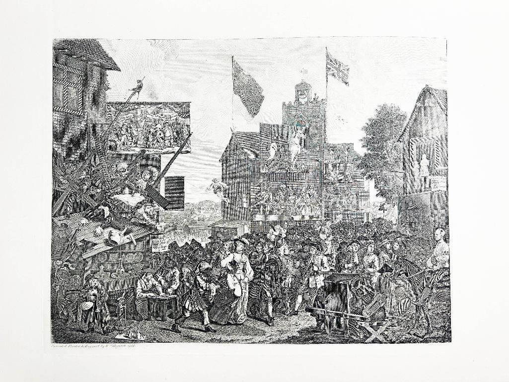 England, 18th century. A folio William Hogarth engraving, c. 1735. Overall good condition, staining (1 of 1)