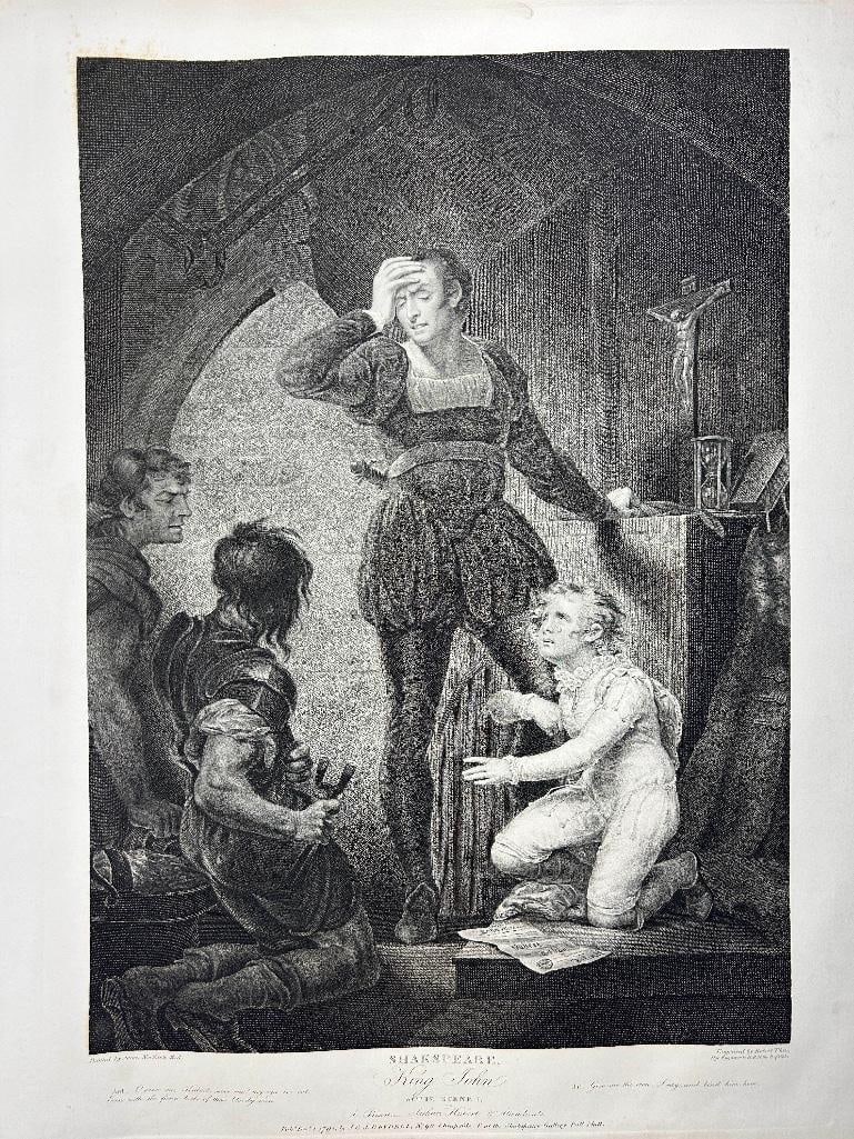 America, 19th century. A single plate from 'The American Edition of Boydell's Illustrations of the: America, 19th century. A single plate from 'The American Edition of Boydell's Illustrations of the Dramatic Works of Shakespeare by the most Eminent Artists of Great Britain.' Vol I, New York. Restore