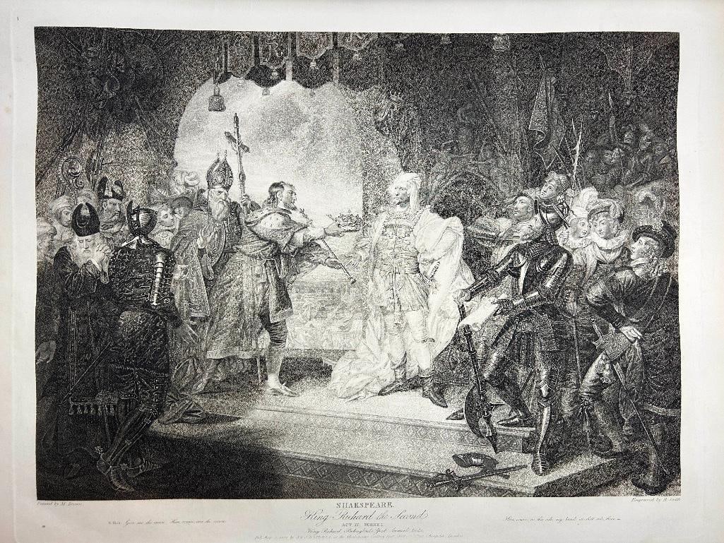 America, 19th century. A single plate from 'The American Edition of Boydell's Illustrations of the: America, 19th century. A single plate from 'The American Edition of Boydell's Illustrations of the Dramatic Works of Shakespeare by the most Eminent Artists of Great Britain.' Vol I, New York. Restore
