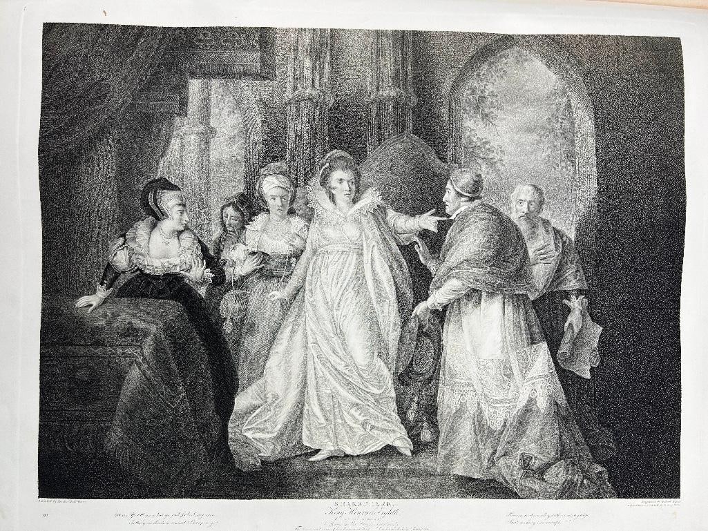 America, 19th century. A single plate from 'The American Edition of Boydell's Illustrations of the: America, 19th century. A single plate from 'The American Edition of Boydell's Illustrations of the Dramatic Works of Shakespeare by the most Eminent Artists of Great Britain.' Vol I, New York. Restore