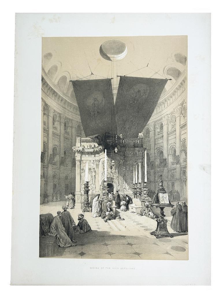 Roberts, after David (1796-1864), original lithograph on paper, titled, signed and dated in plate, (1 of 2)