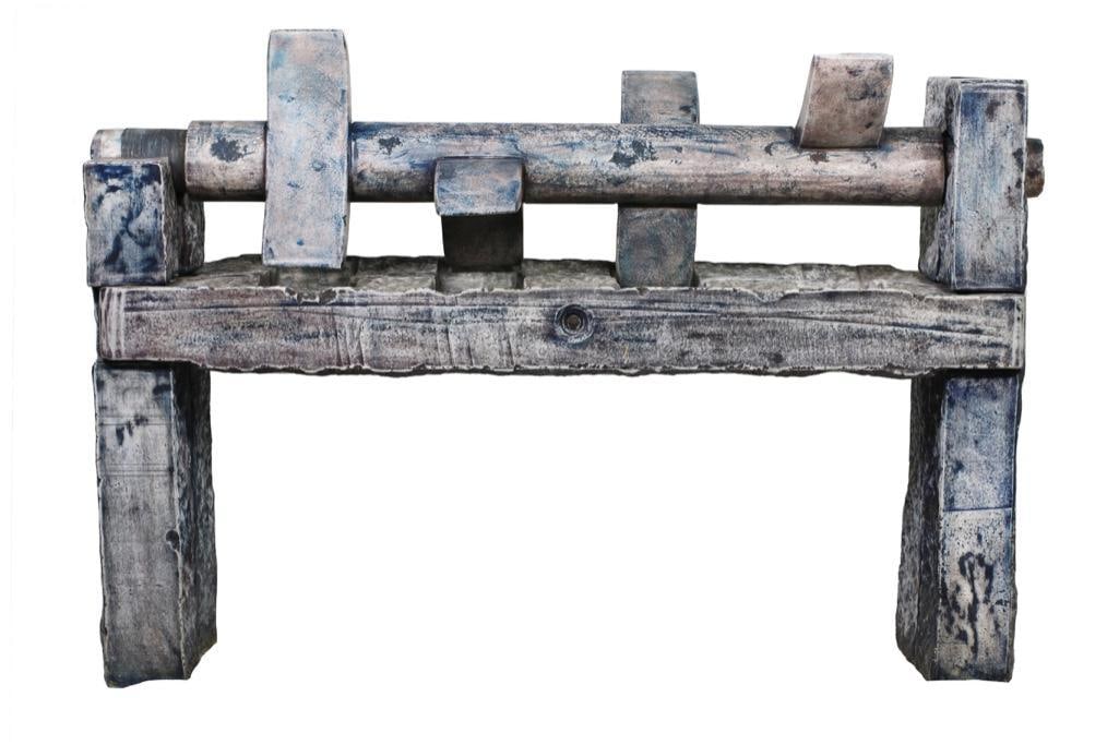 A Quartz Bench Sculpture by Raul Farco, b. 1953 (1 of 2)