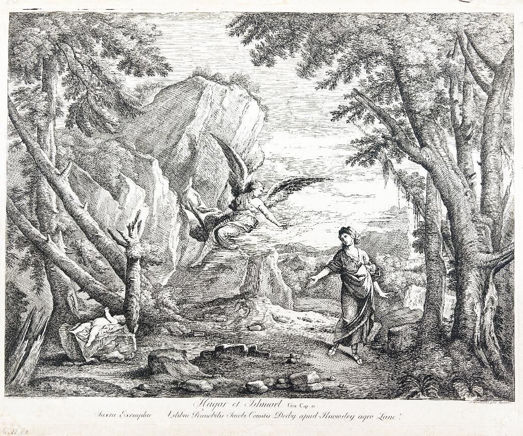 Italy, 18th century. A lithograph by Knowsley after Salvator Rosa; overall good condition.: Italy, 18th century. A lithograph by Knowsley after Salvator Rosa; overall good condition.