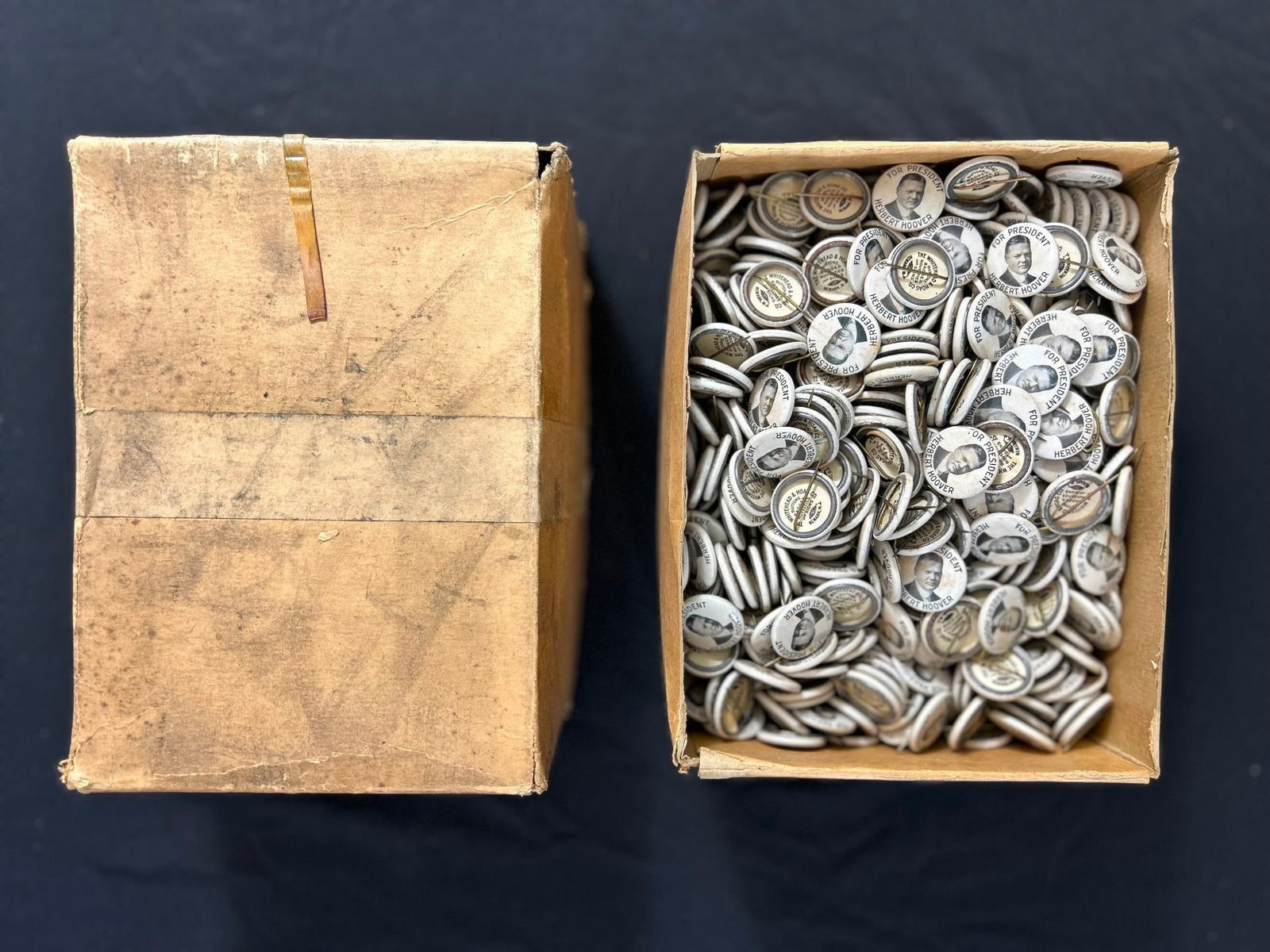 950+ Herbert Hoover Pins in Original Box c. 1927 (1 of 4)