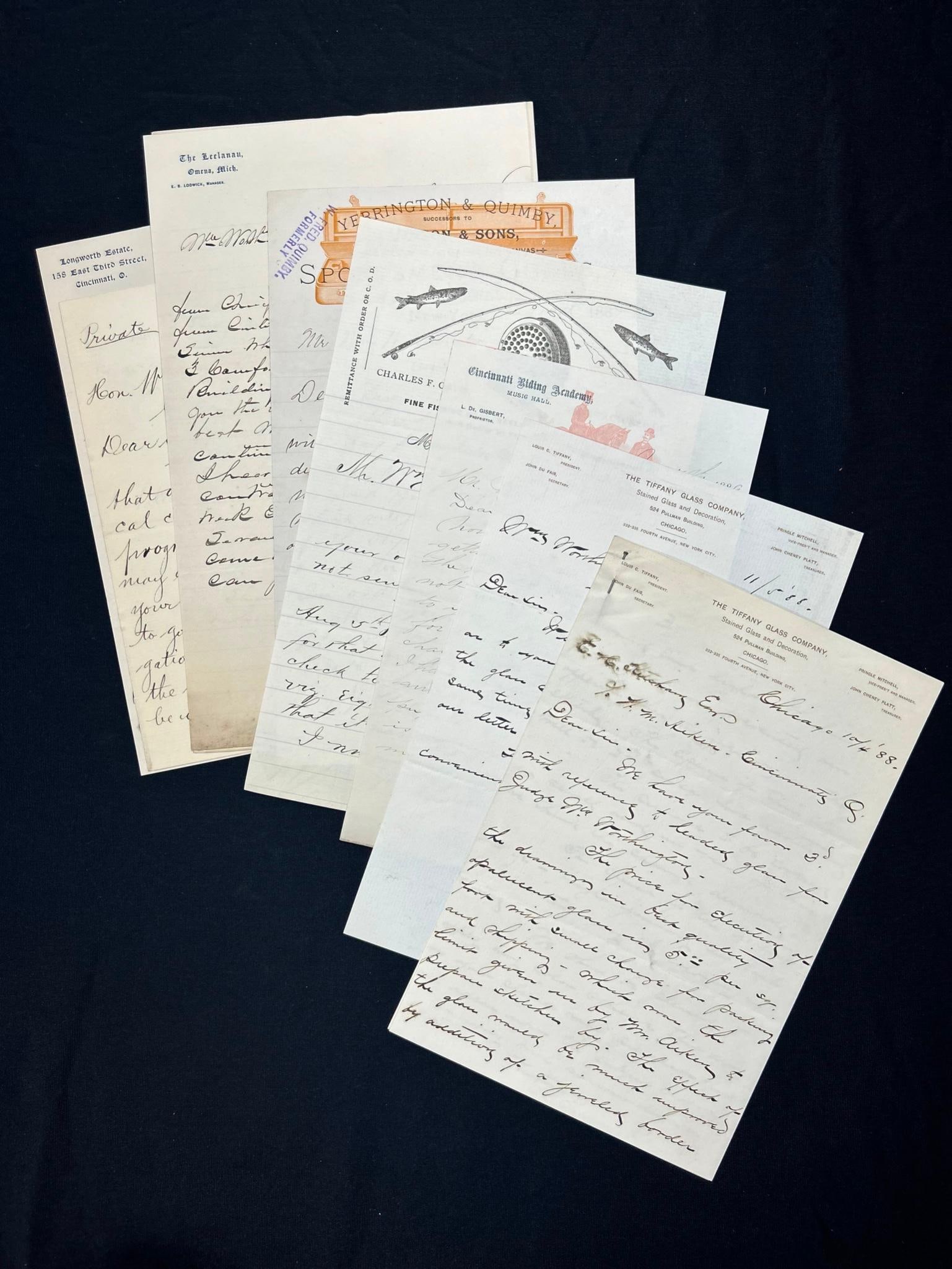 1880s Tiffany and Co. and Cincinnati Riding Academy Letterheads (1 of 4)