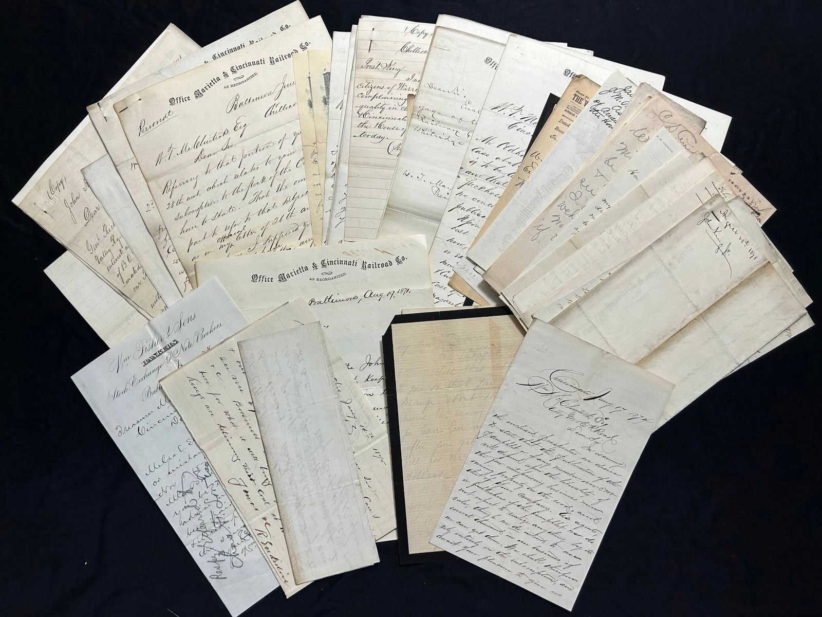 1870s Marietta & Cincinnati Legal Correspondence and Deeds (1 of 5)