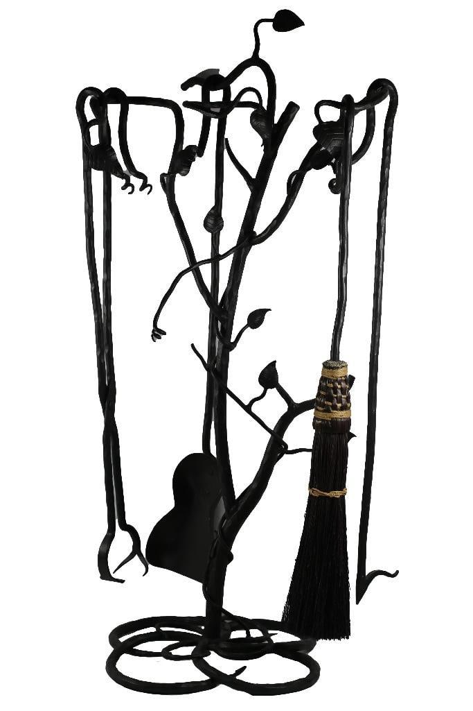 A Whimsical Wrought Iron Fireplace Set (1 of 2)