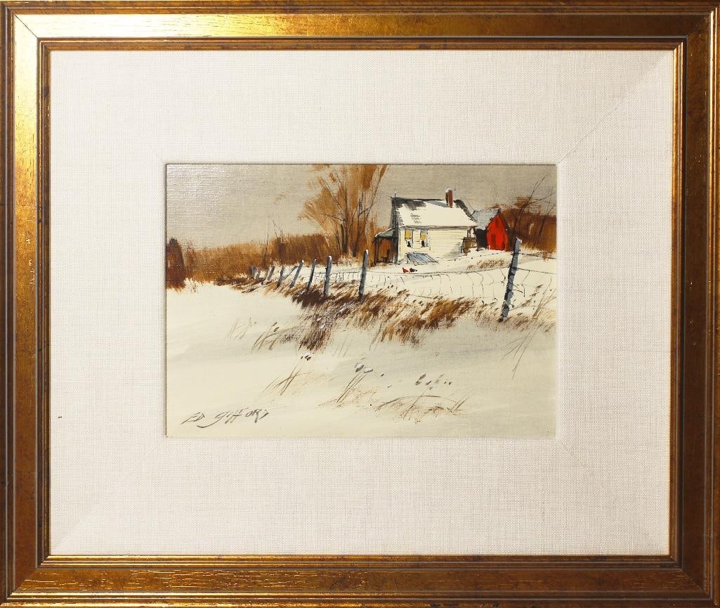 Edward C. Gifford Ohio, 1927-1998) Watercolor Landscape (1 of 4)