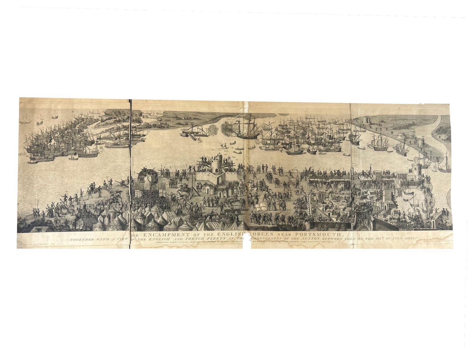 The Encampment of the British Forces near Portsmouth, 1545 by James Basire (1730-1802) (1 of 5)