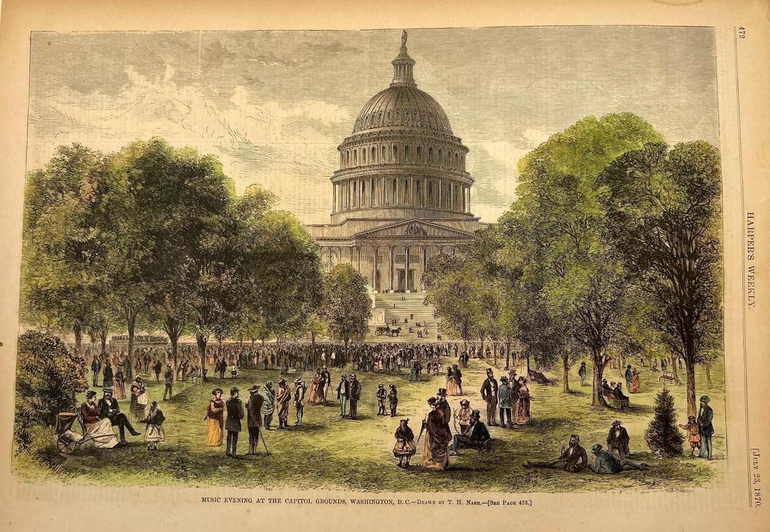 A Music Evening at the Capital Ground, Washington D.C. 1870 (1 of 1)