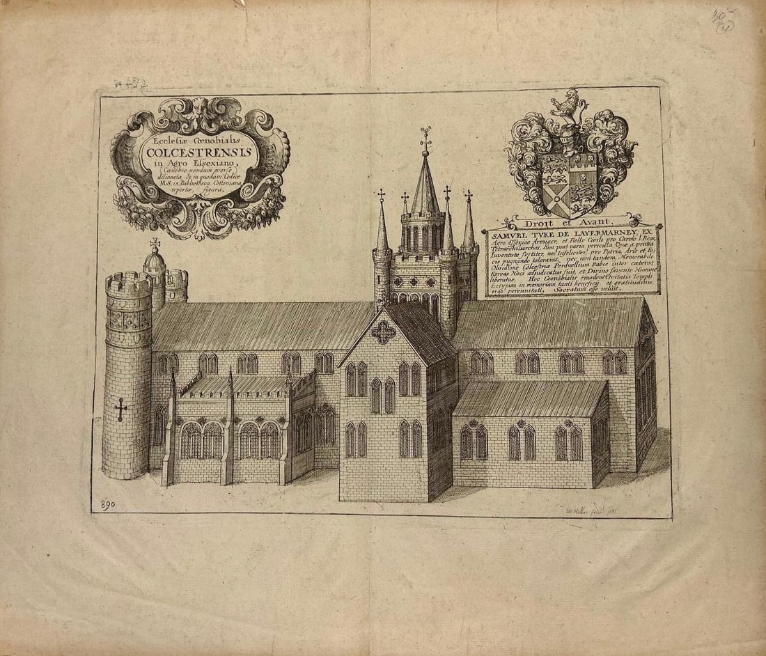 'Colchester Church' by Wenceslaus Hollar (1607-1677): England, 17th century. An engraving of Colchester Church by Hollar dating to 1661.