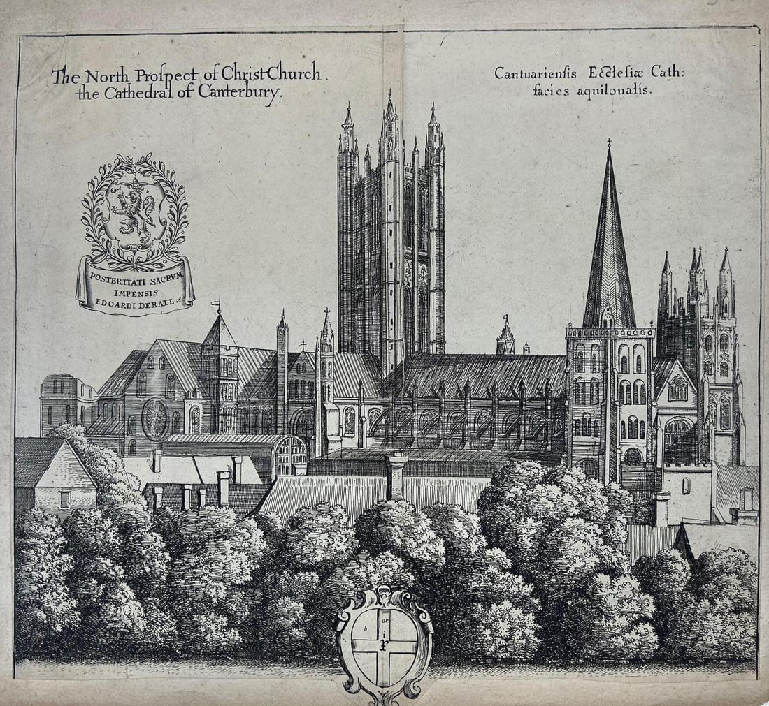 North Side View of Canterbury Cathedral by Wenceslaus Hollar (1607-1677) (1 of 1)