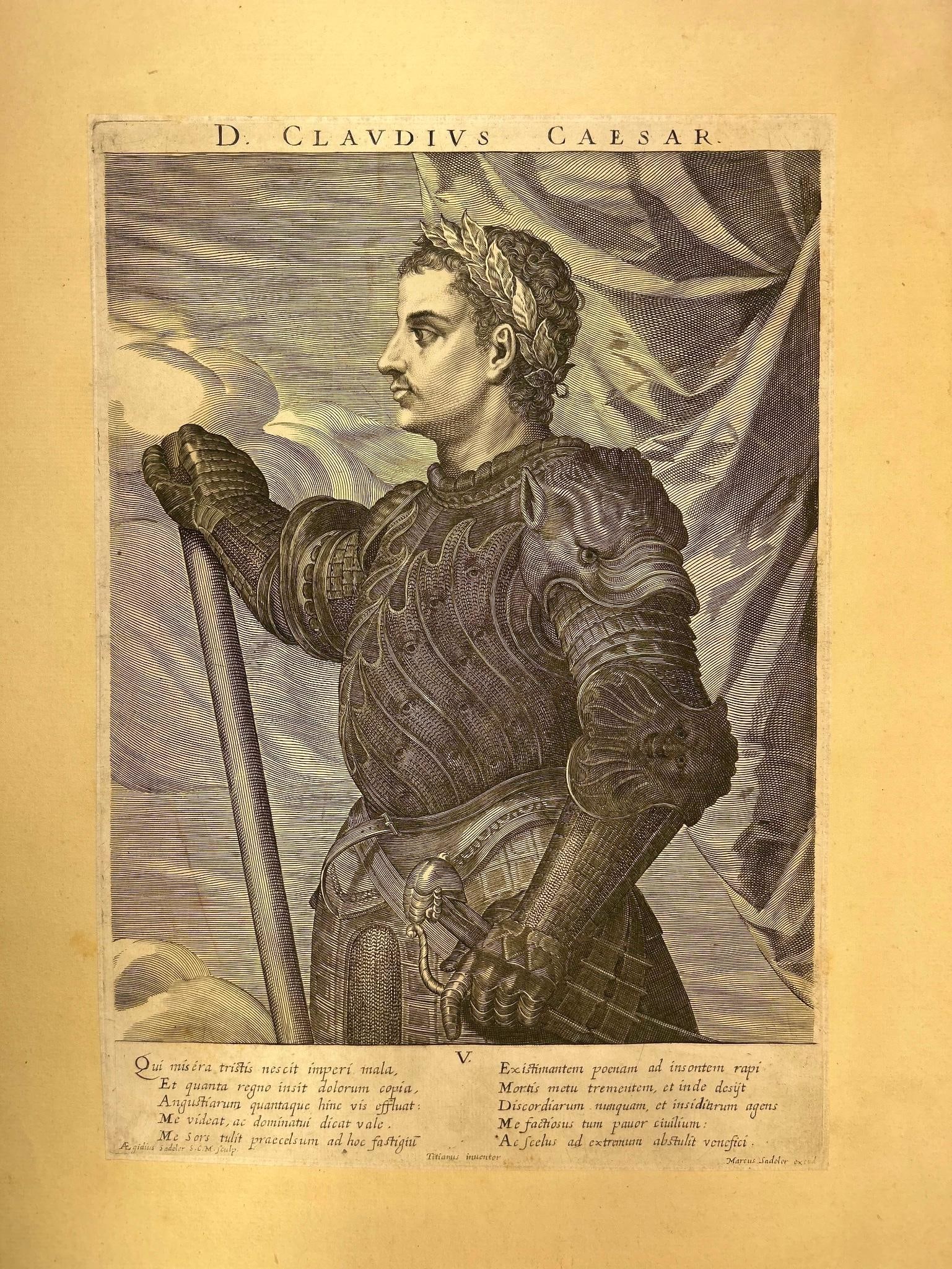 'Claudius, Emperor of Rome' by Aegidius Sadeler II (1570-1629) after Titian (1 of 1)