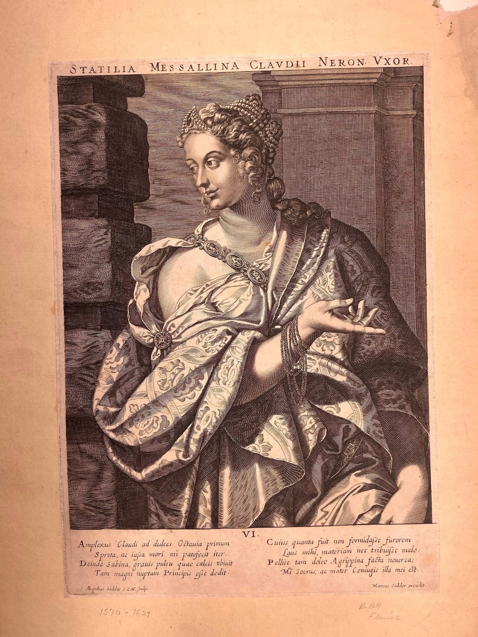 'Statilia Messalina third wife of Nero' by Aegidius Sadeler II (1570-1629) (1 of 1)
