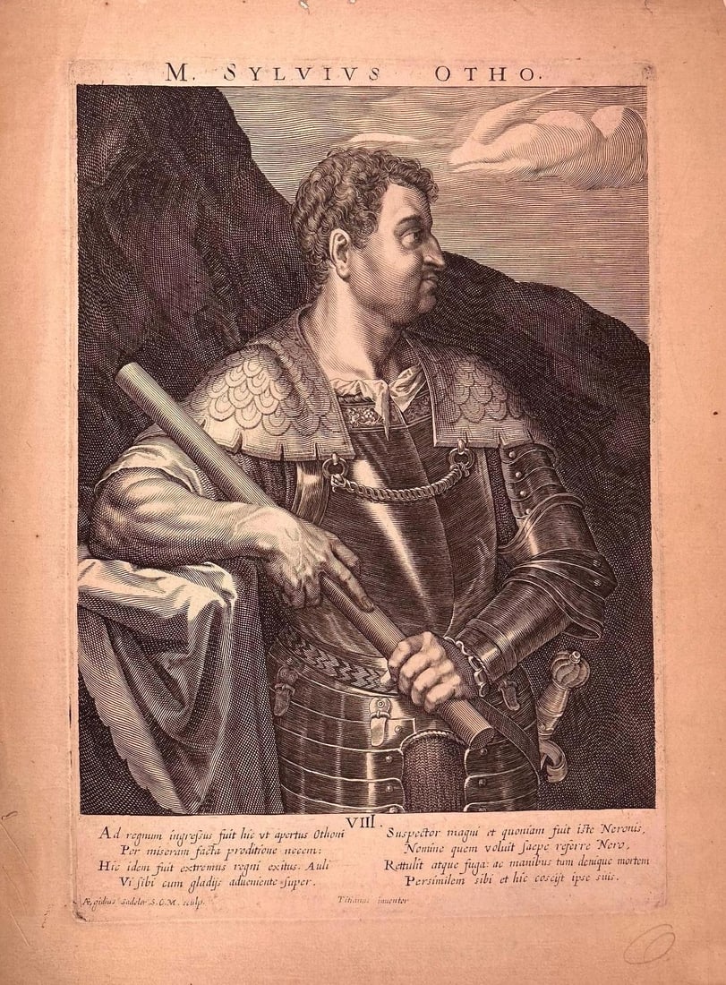 'M. Silvius Otho Emperor of Rome 68 AD' Engraved by Aegidius Sadeler (1570-1629) (1 of 1)