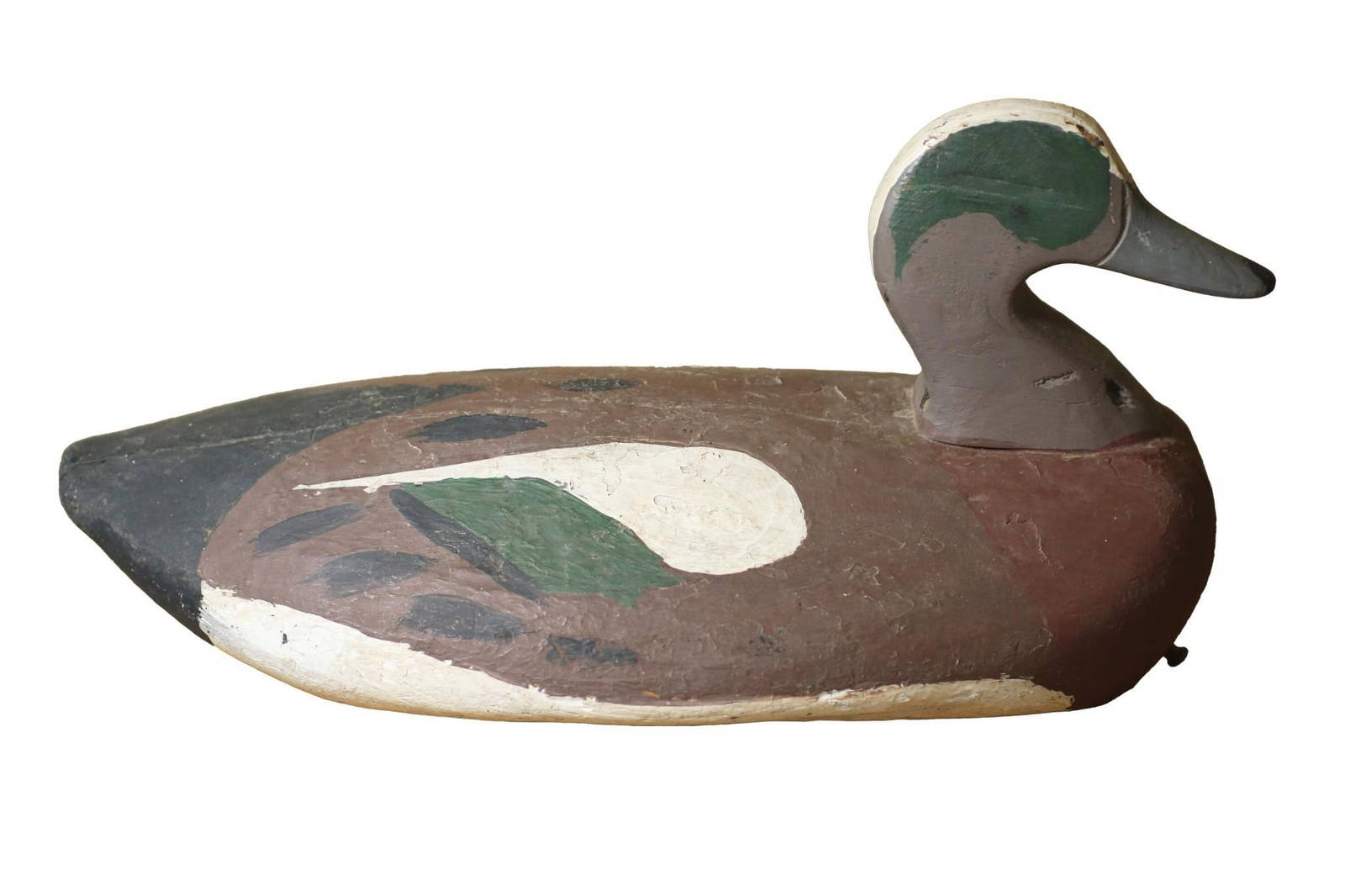 Hand Painted Wooden Mallard Duck Decoy Auction