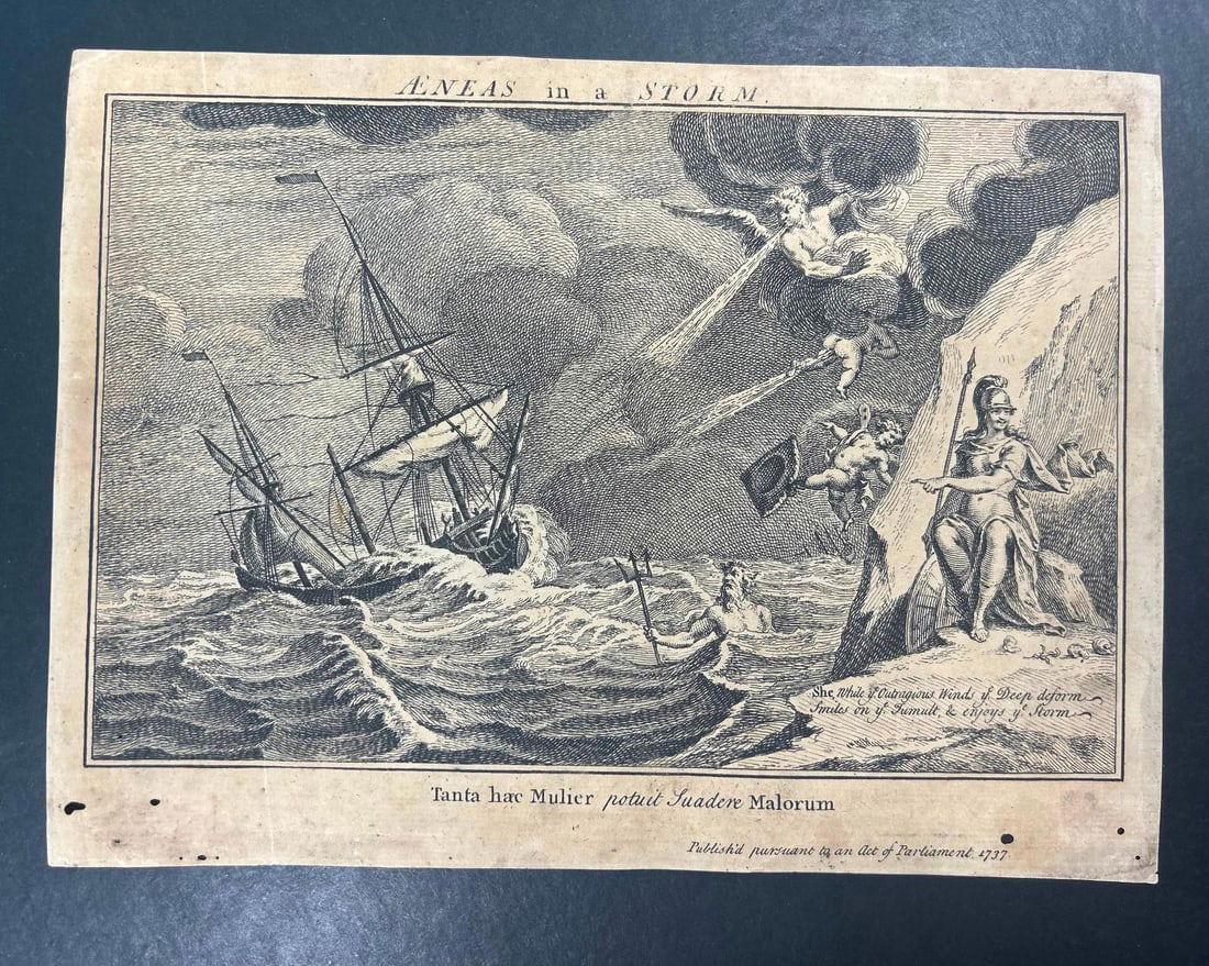 Aeneas in a storm. c.1737 Attributed to  Michiel van der Gucht (1660-1725) (1 of 1)