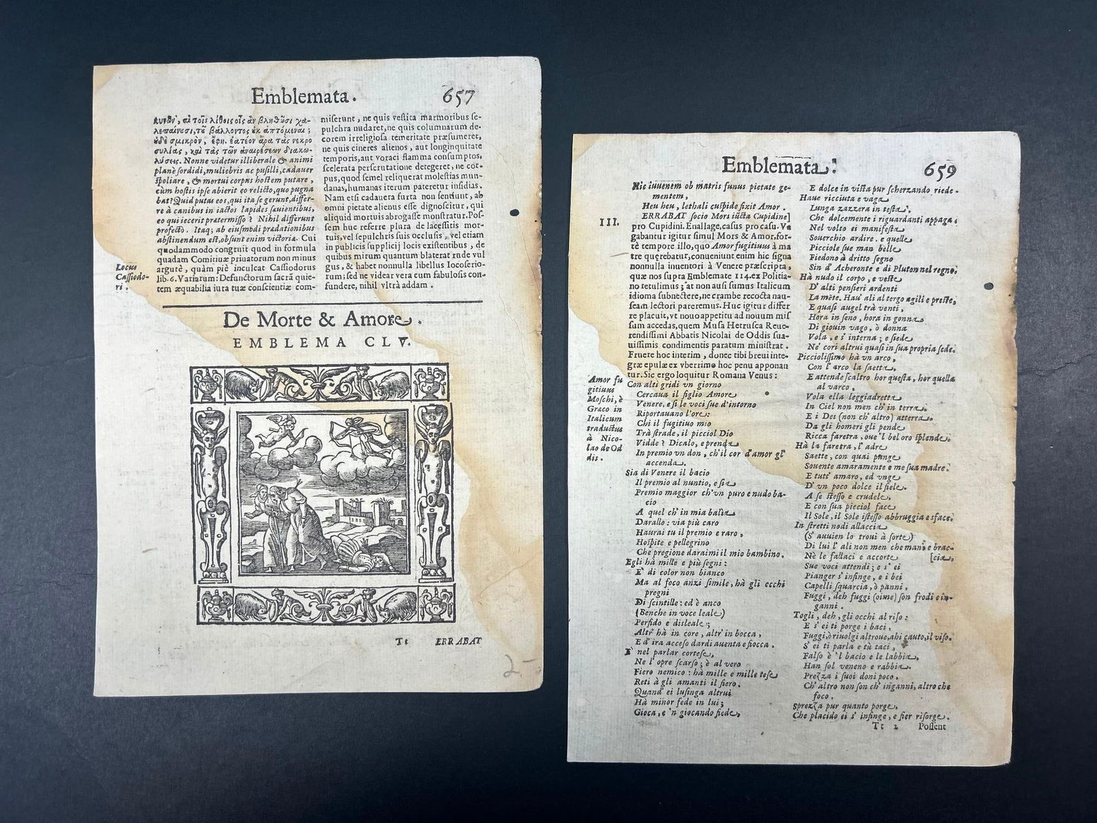 Woodcuts from Emblemata by Andrea Alciato (Italian, 1492–1550) (1 of 2)