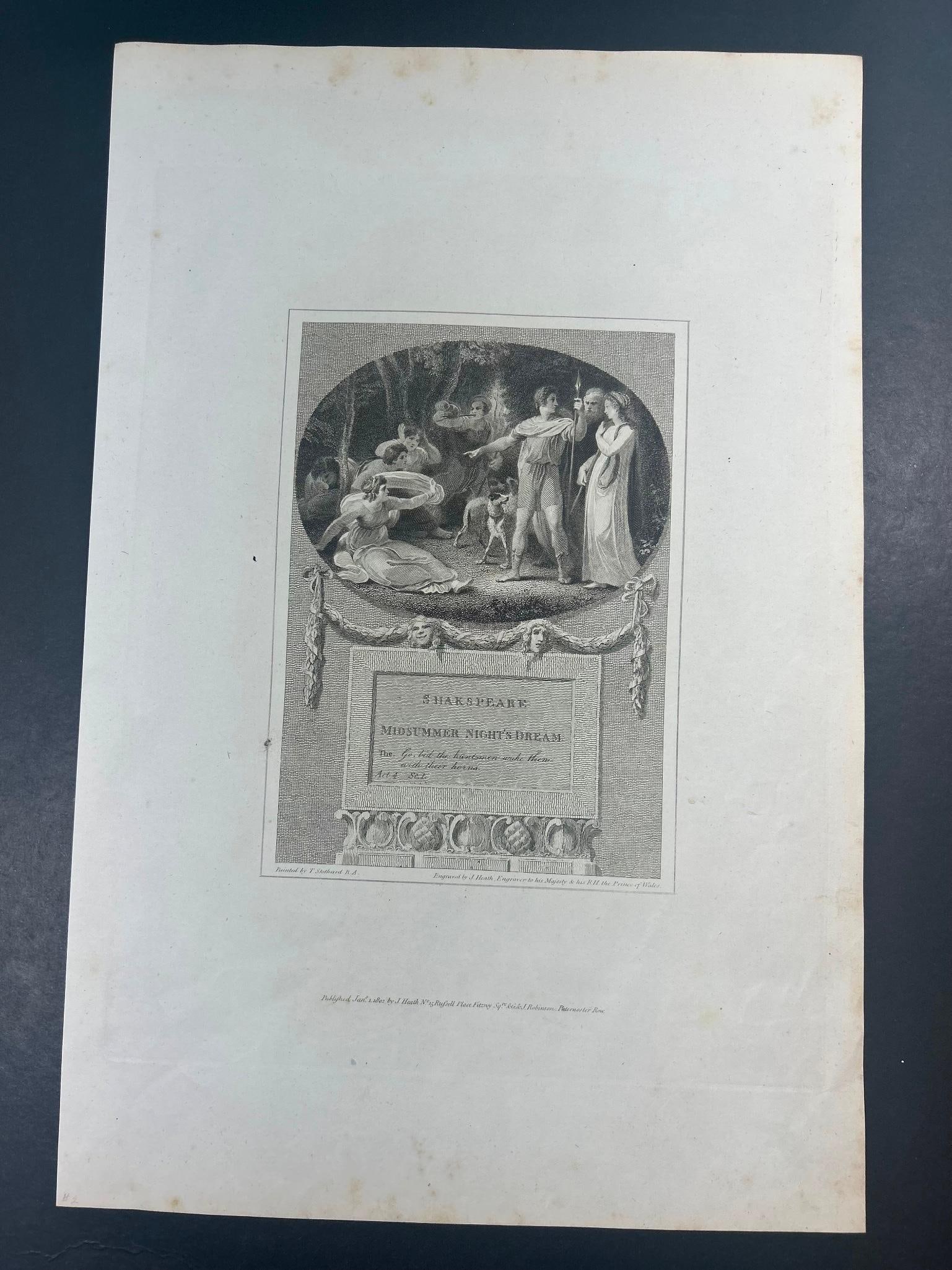 'Midsummer Night's Dream' Copperplate Engraving c. 1818 (1 of 1)