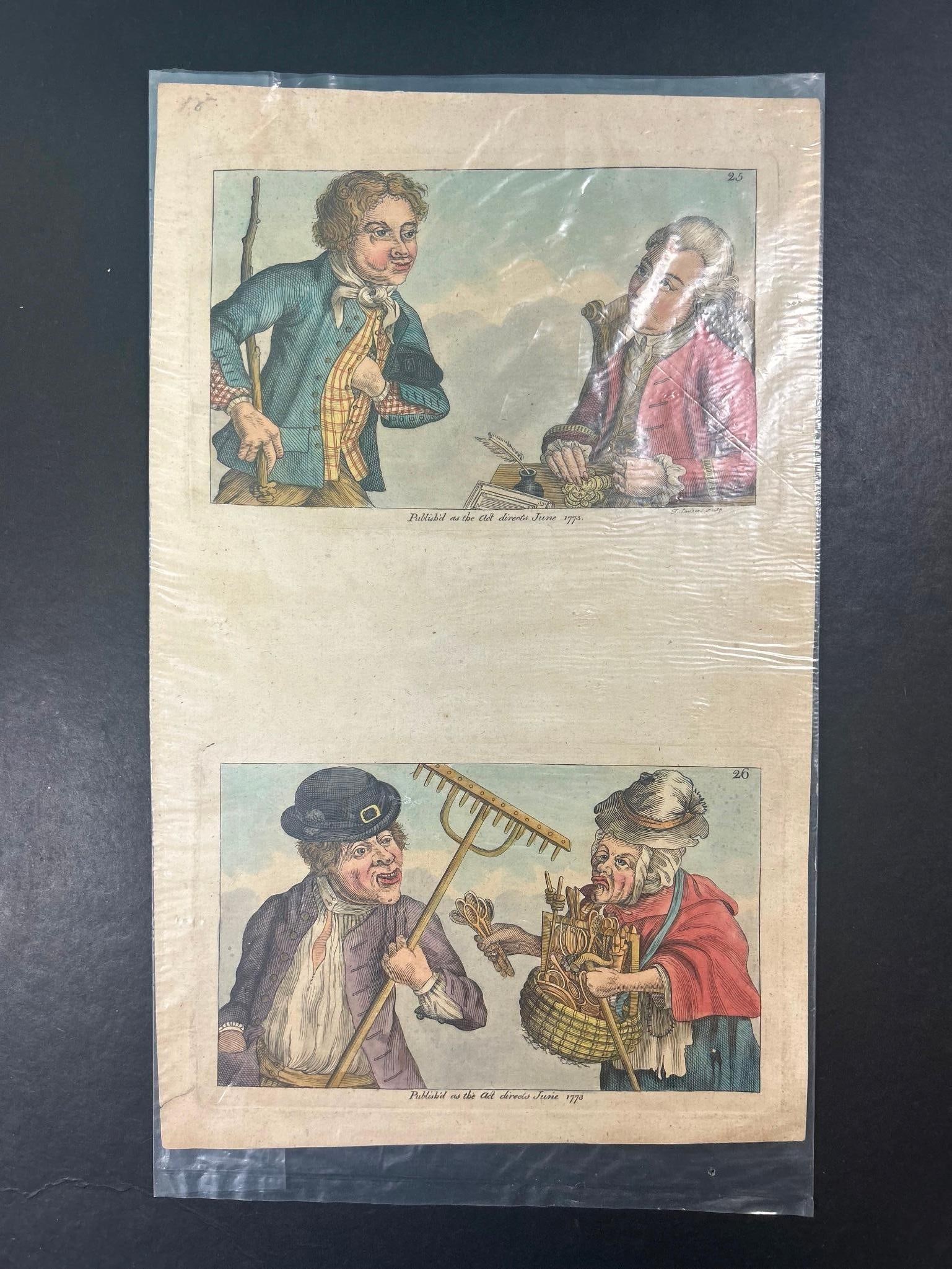 18th Century Hand-Colored Satyrical Cartoons (1 of 1)