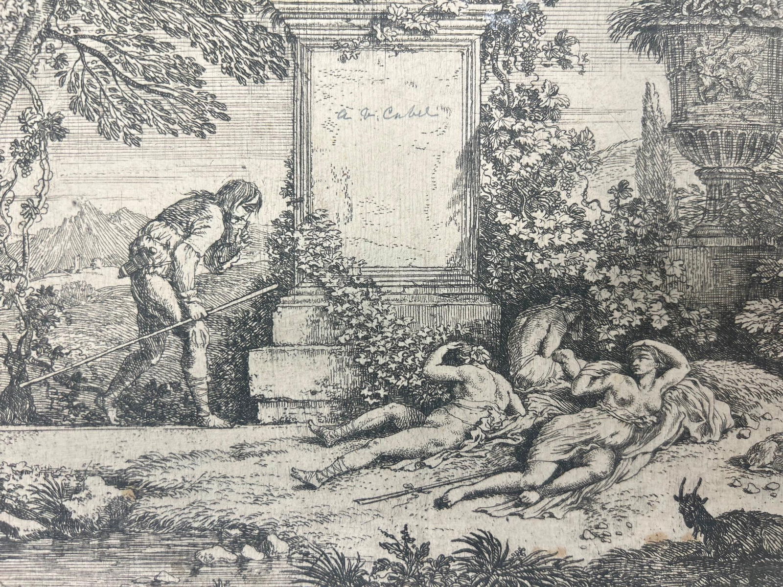 Engraving from Segonds Livre de Paisages du Sr. Vendrecable by Adriaen vand der Cabel 1600s (1 of 1)