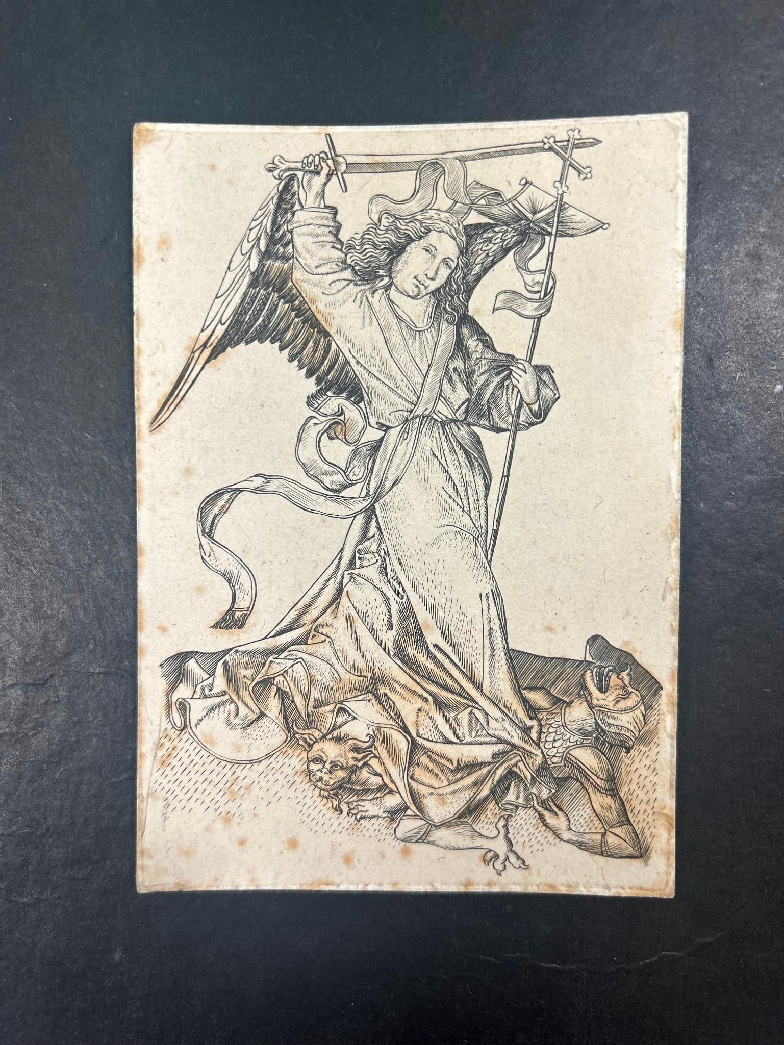 'Saint Michael the Archangel' after Master E.S., Mesiter (1 of 2)