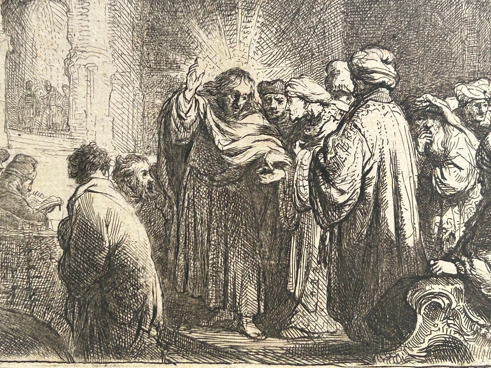 'Tribute Money' Etching after Rembrandt van Rijn (1 of 4)