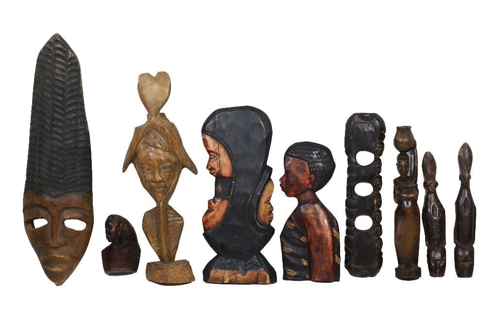 A Collection of Various African Carved Art (1 of 4)